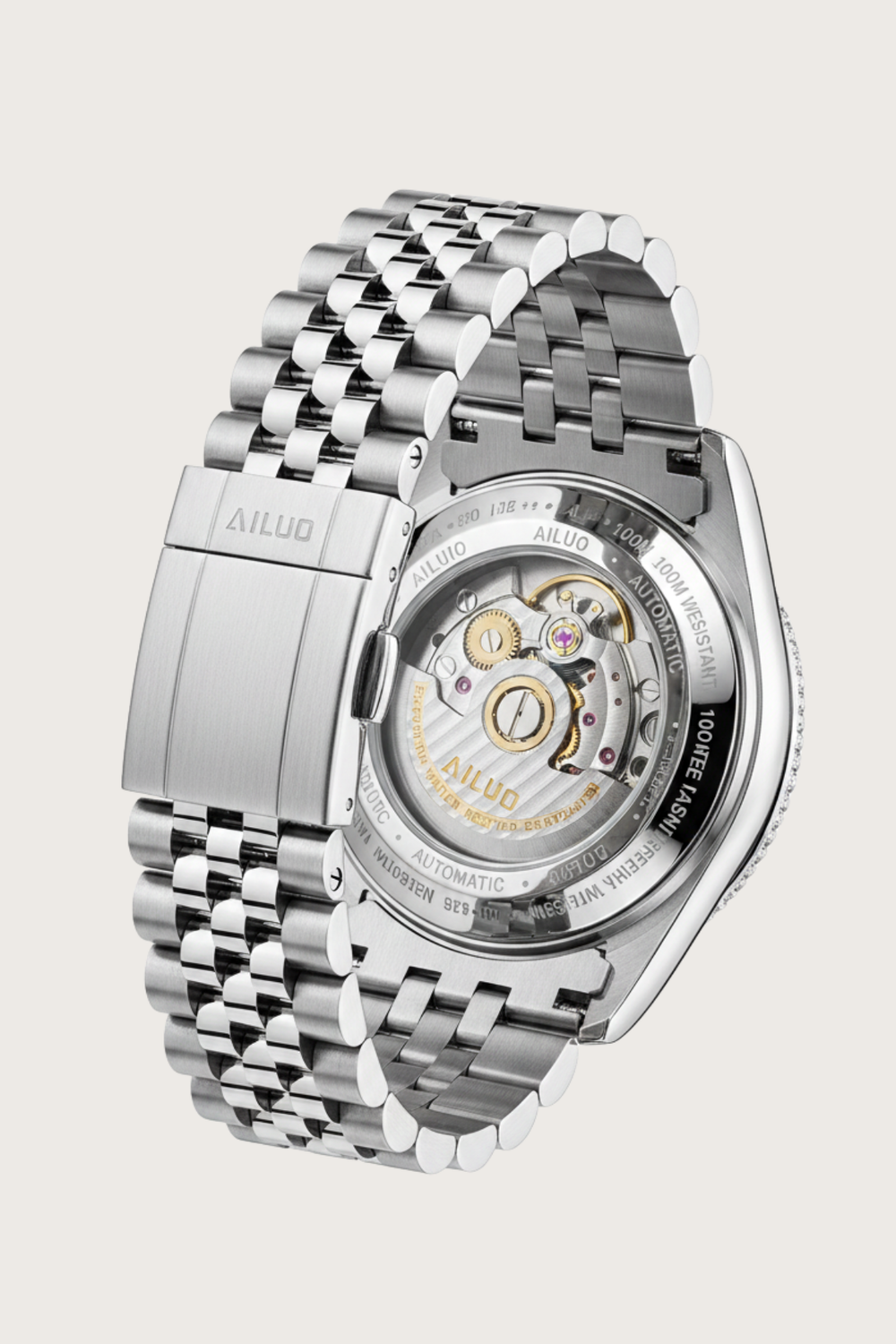 Ailuo Obsidian Prime | All-Silver Automatic Diamond Watch