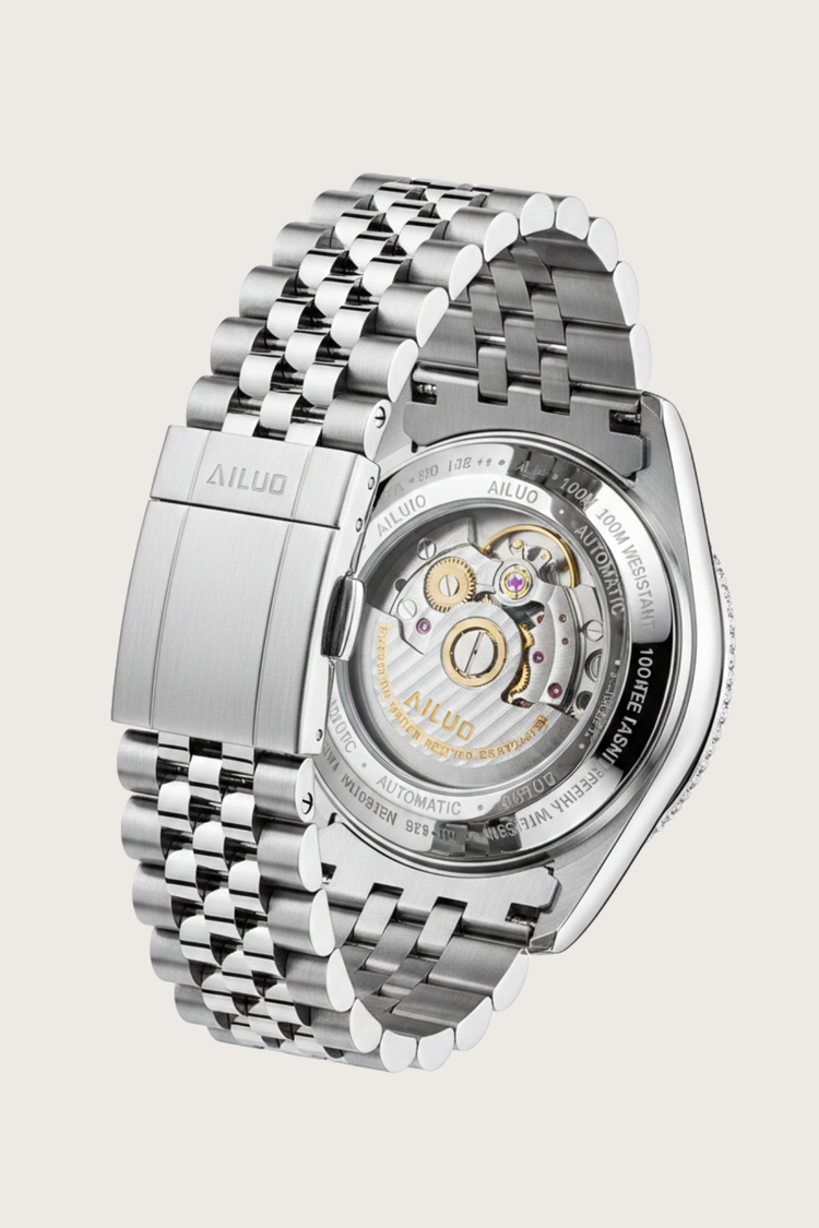 Ailuo Obsidian Prime | All-Silver Automatic Diamond Watch