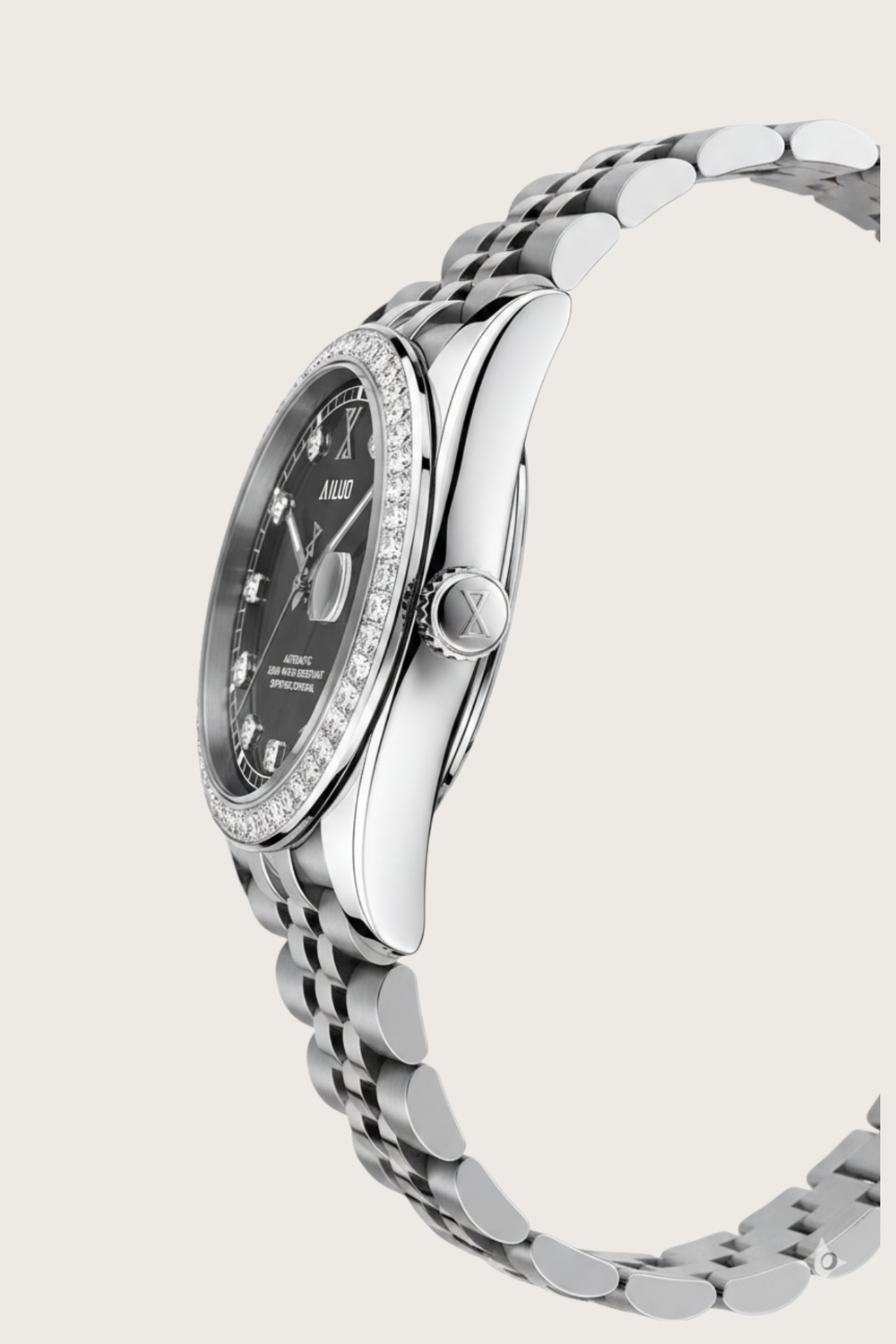 Ailuo Obsidian Prime | All-Silver Automatic Diamond Watch