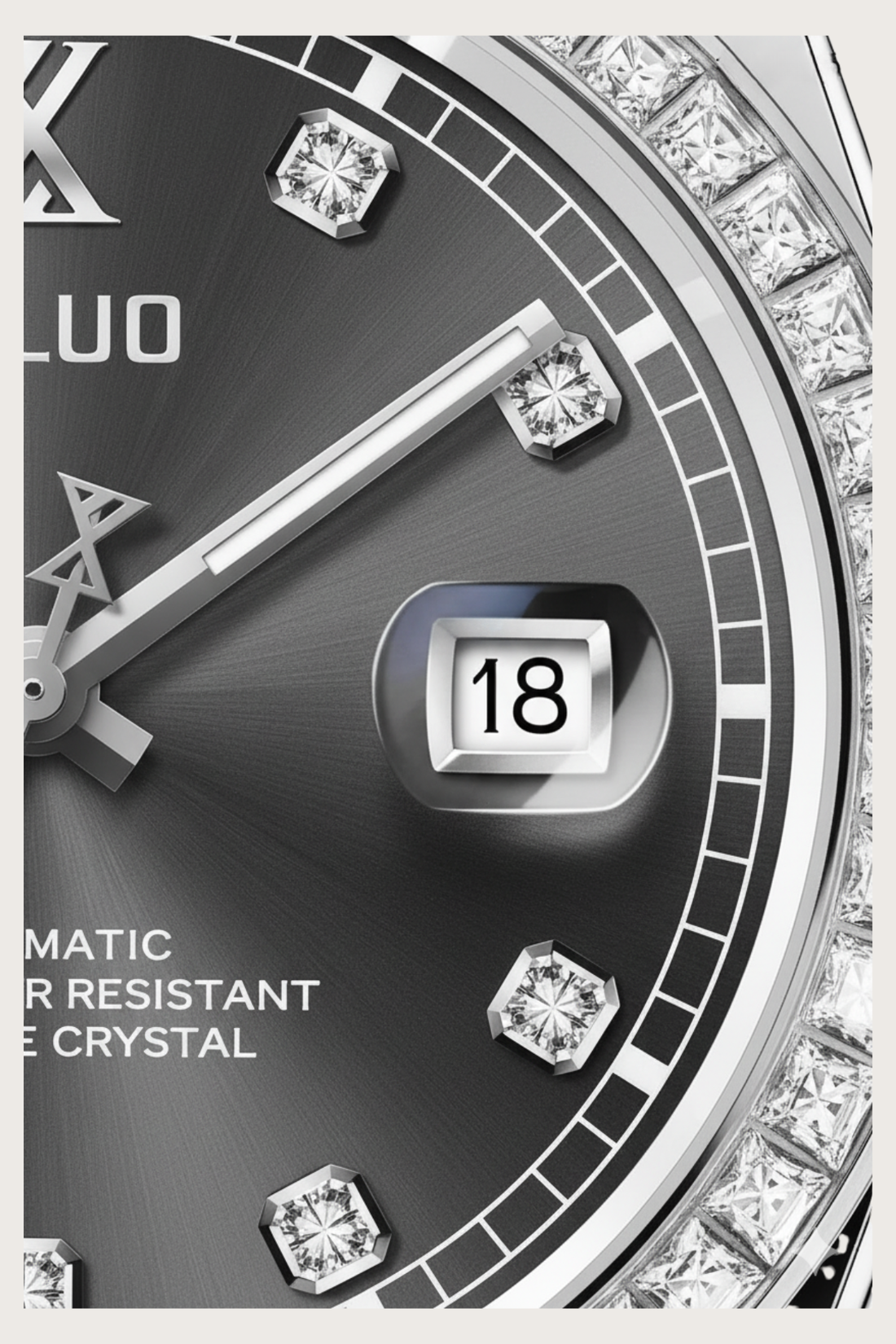 Ailuo Sterling Mist | All-Silver Automatic Diamond Watch