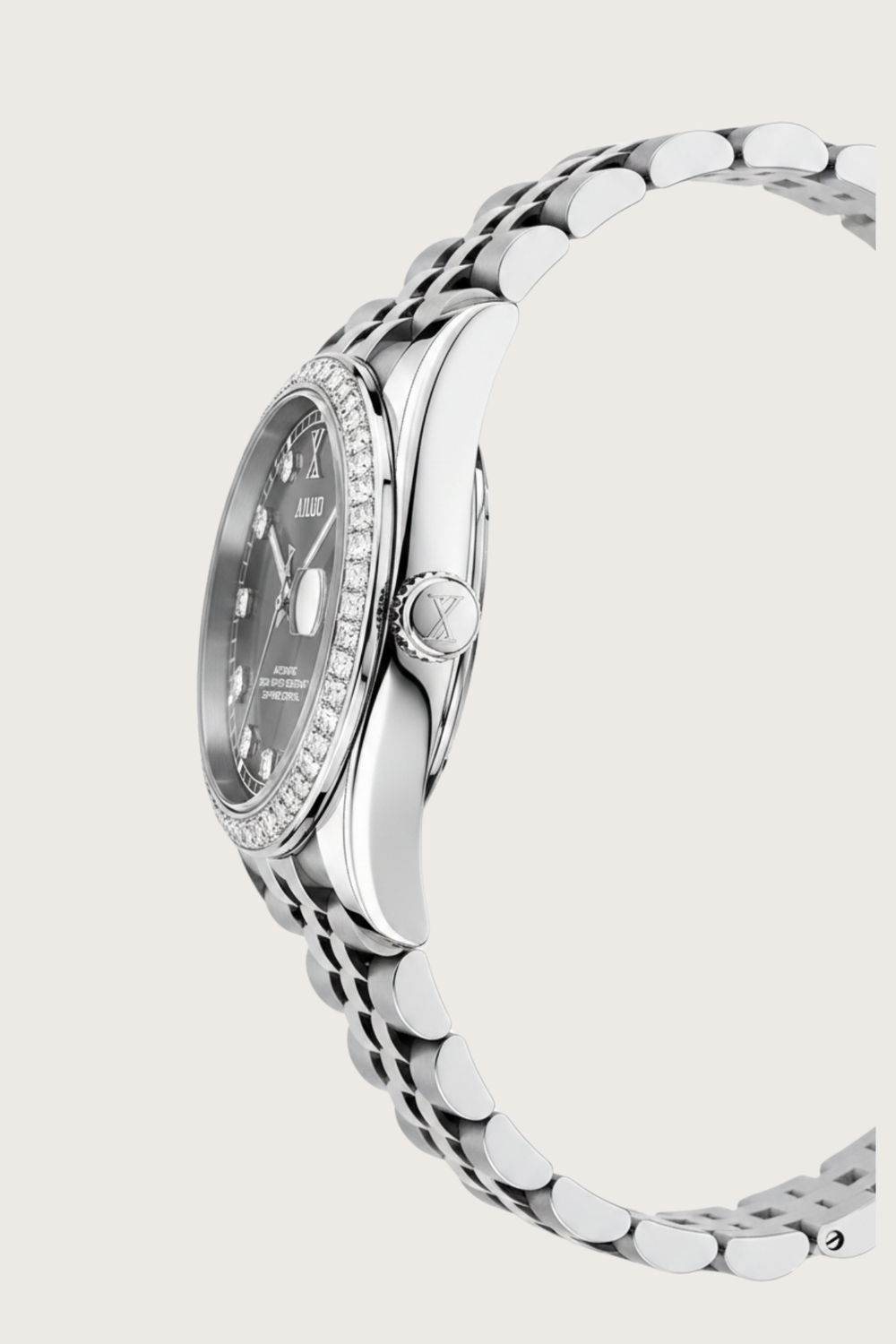 Ailuo Sterling Mist | All-Silver Automatic Diamond Watch