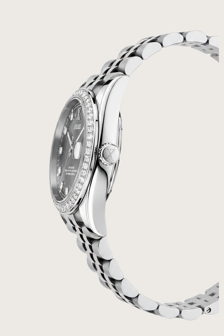 Ailuo Sterling Mist | All-Silver Automatic Diamond Watch