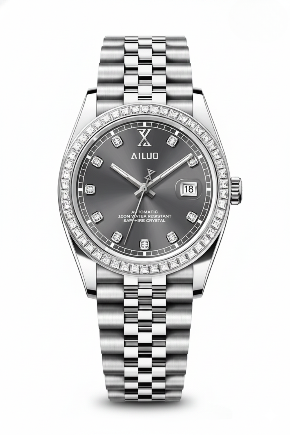Ailuo Sterling Mist | All-Silver Automatic Diamond Watch