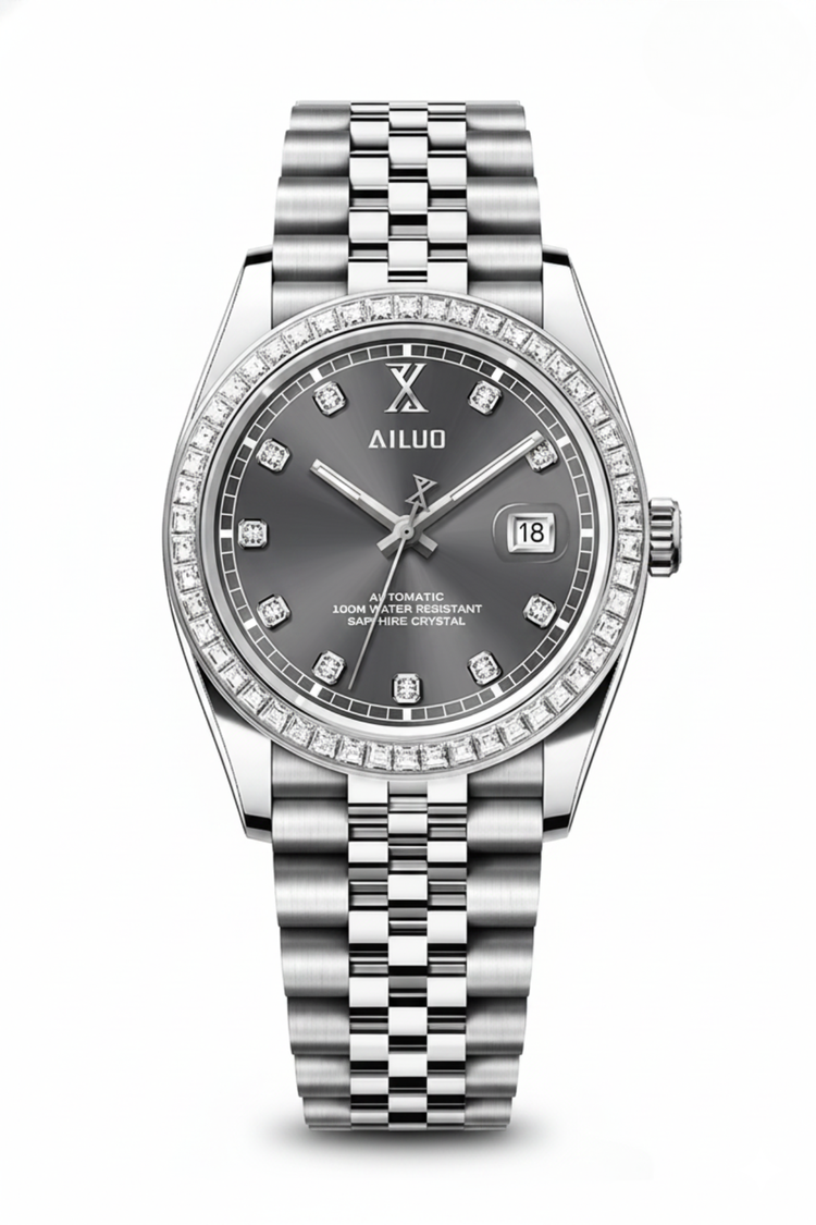 Ailuo Sterling Mist | All-Silver Automatic Diamond Watch