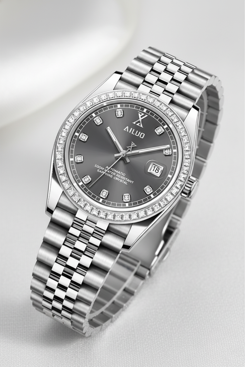 Ailuo Sterling Mist | All-Silver Automatic Diamond Watch