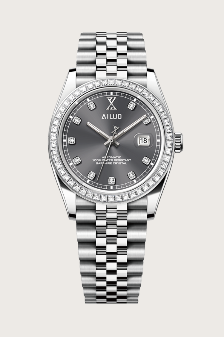 Ailuo Sterling Mist | All-Silver Automatic Diamond Watch