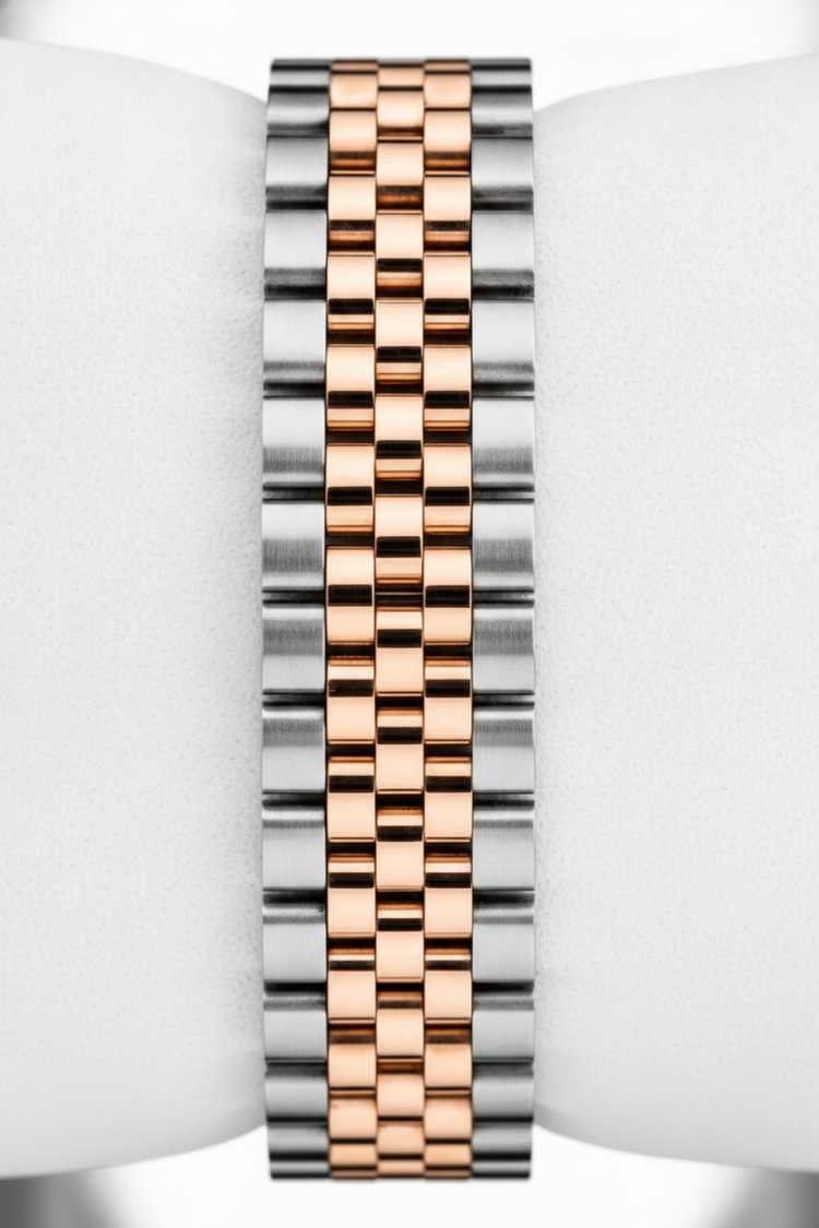 Ailuo White Hive | Two-Tone Rose Gold Automatic Watch