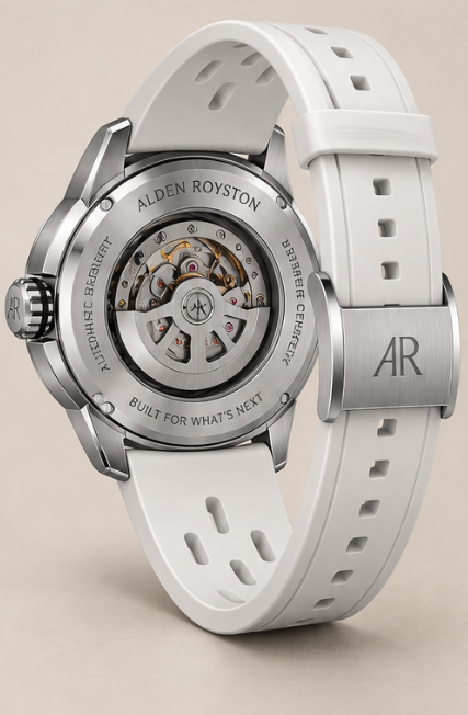 Alden Royston Black Skeleton Automatic Watch