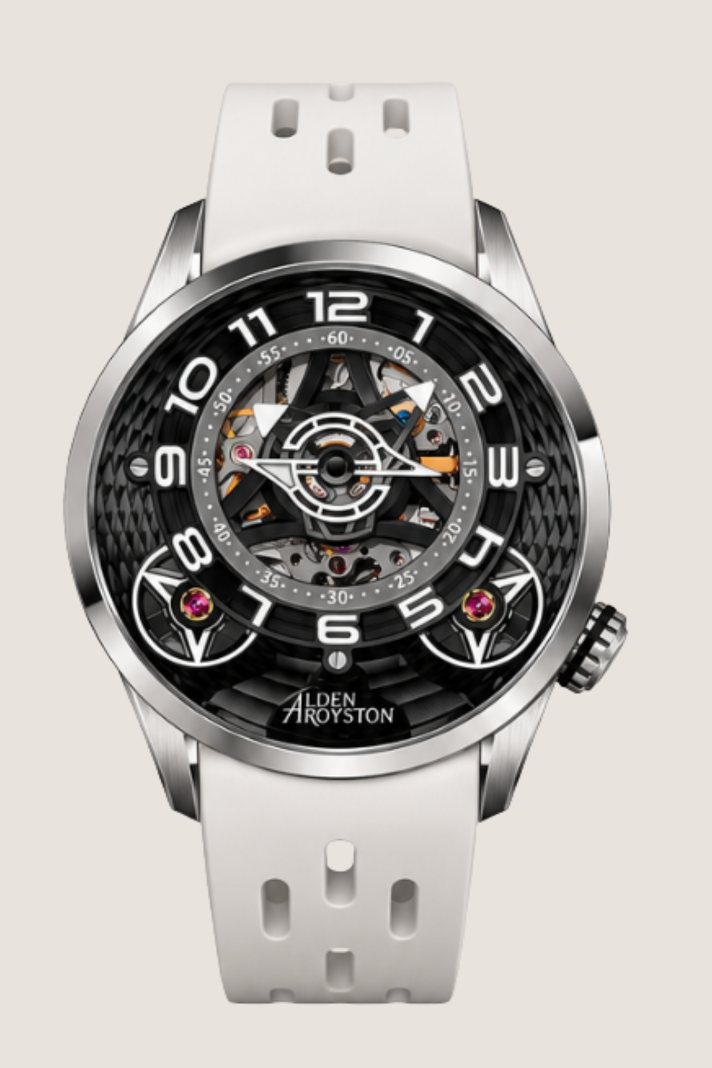 Alden Royston Black Skeleton Automatic Watch