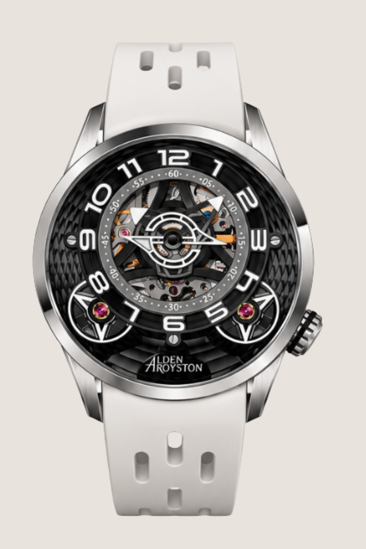 Alden Royston Black Skeleton Automatic Watch