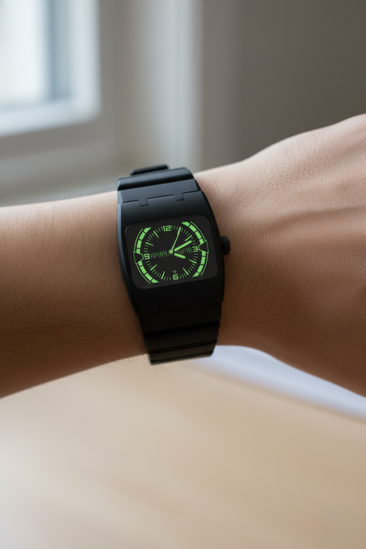 Armor Grid | Black Green Dial Watch