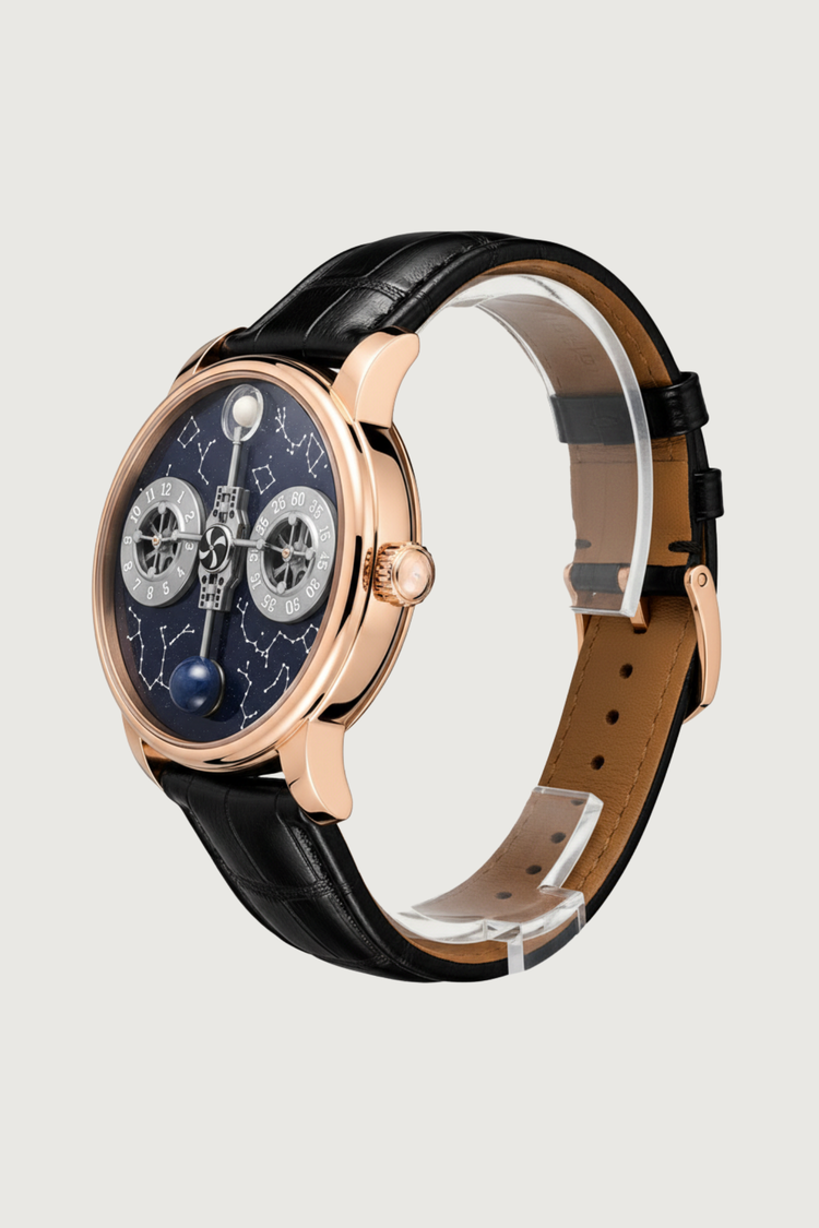 Astral Rosegold Black Orbit Constellation Watch