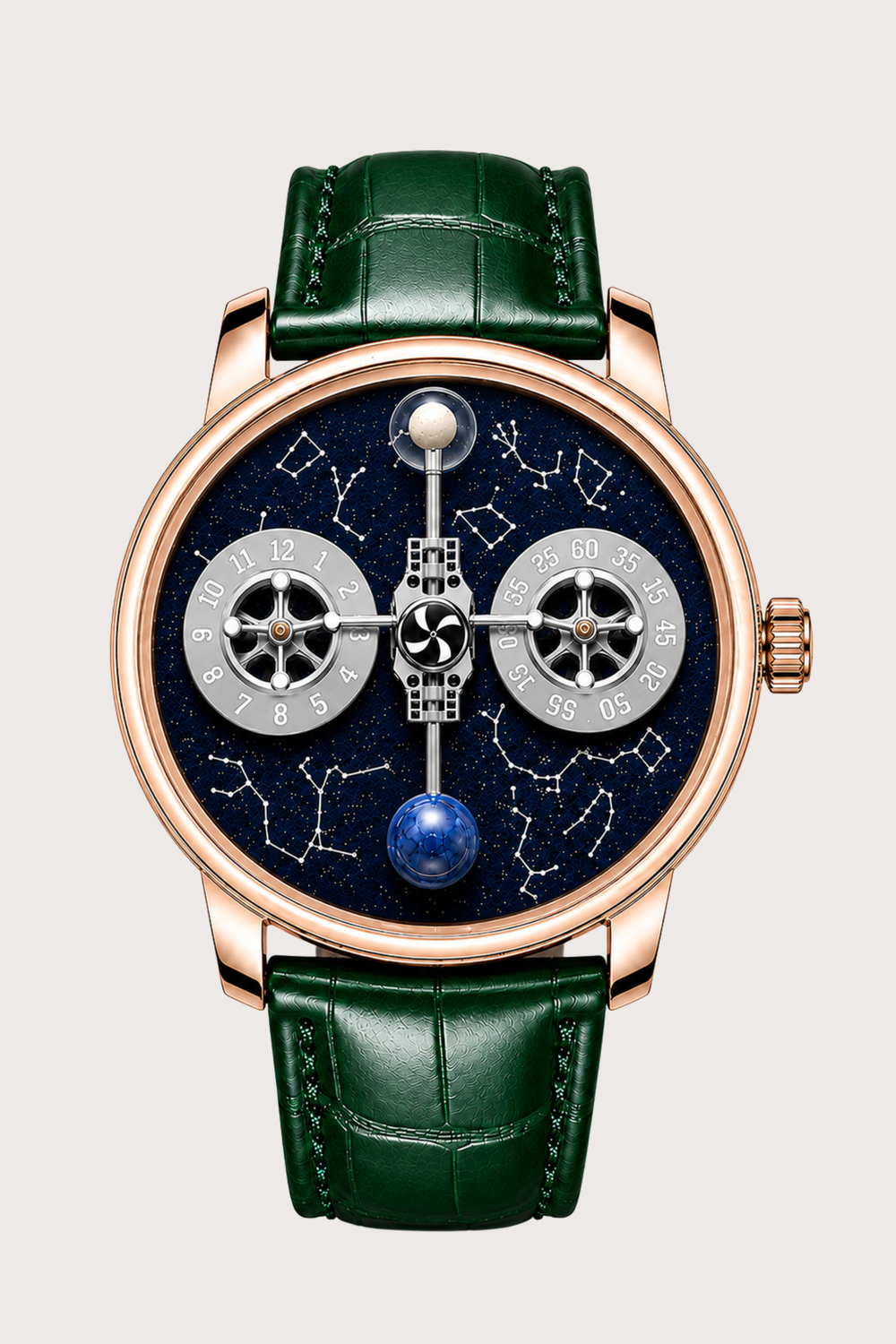 Astral Rosegold Green Orbit Constellation Watch