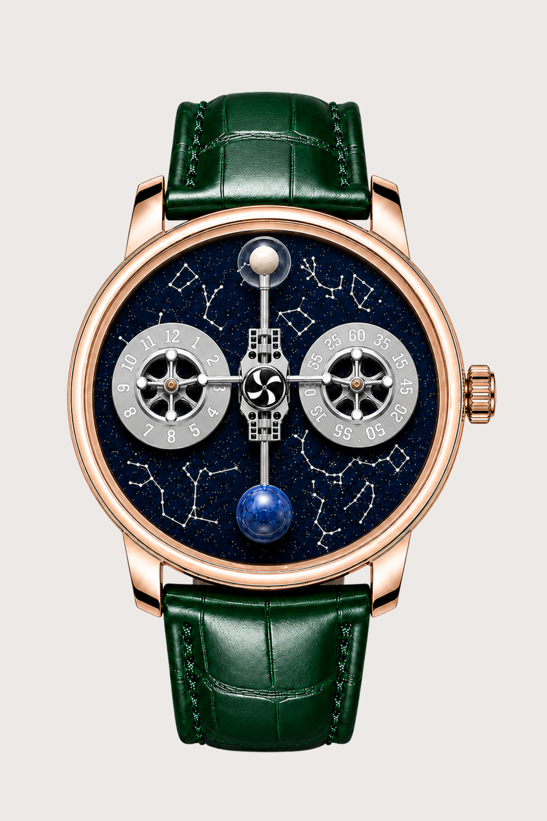 Astral Rosegold Green Orbit Constellation Watch