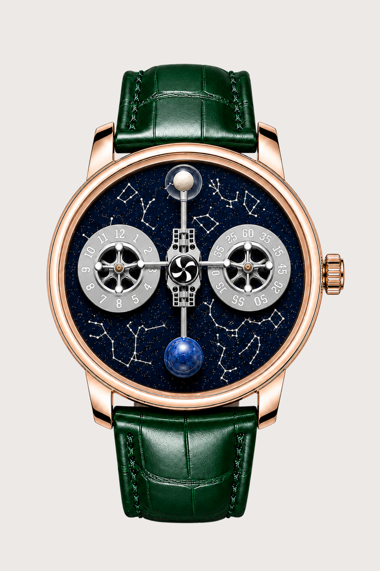 Astral Rosegold Green Orbit Constellation Watch