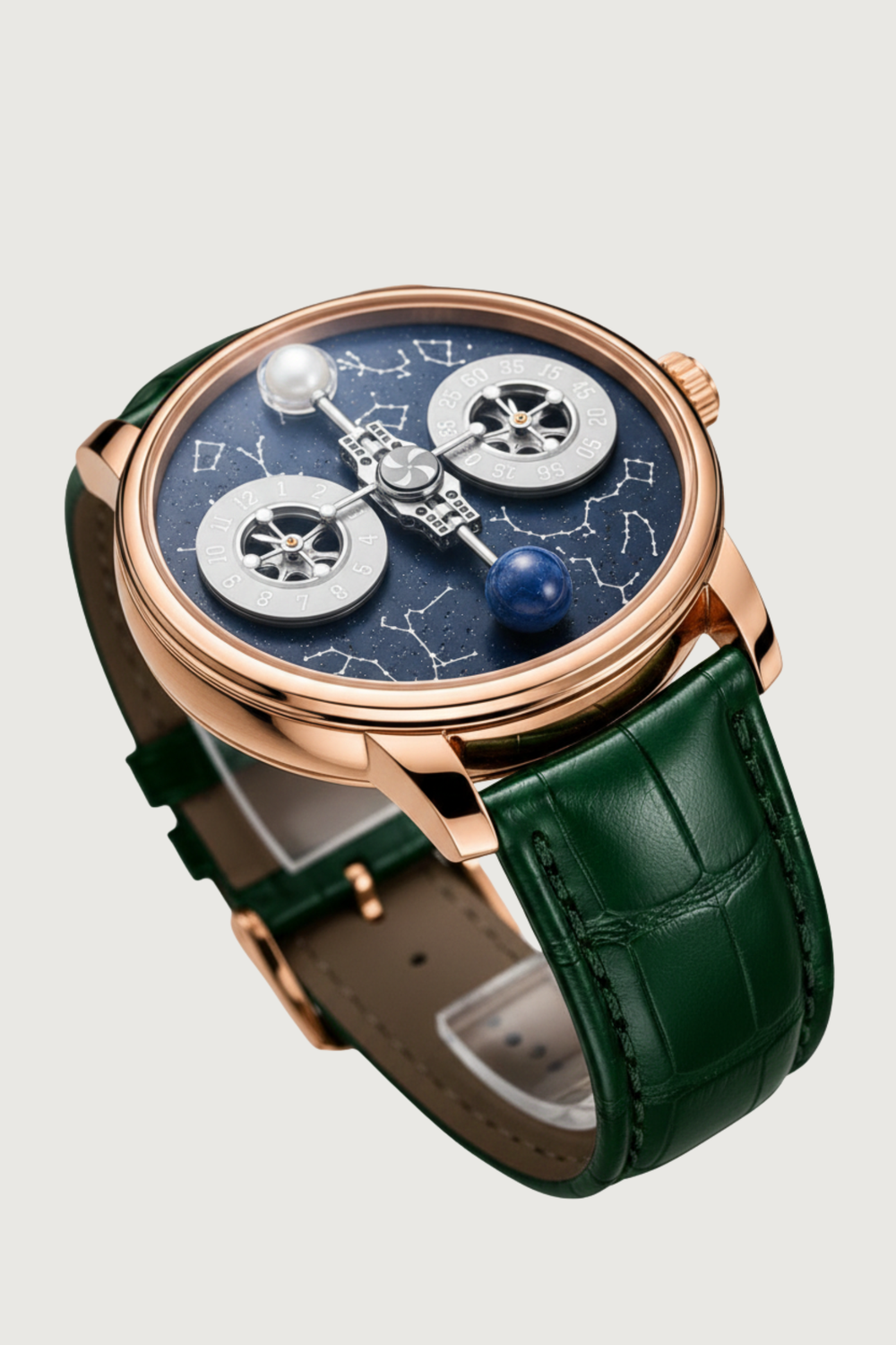 Astral Rosegold Green Orbit Constellation Watch