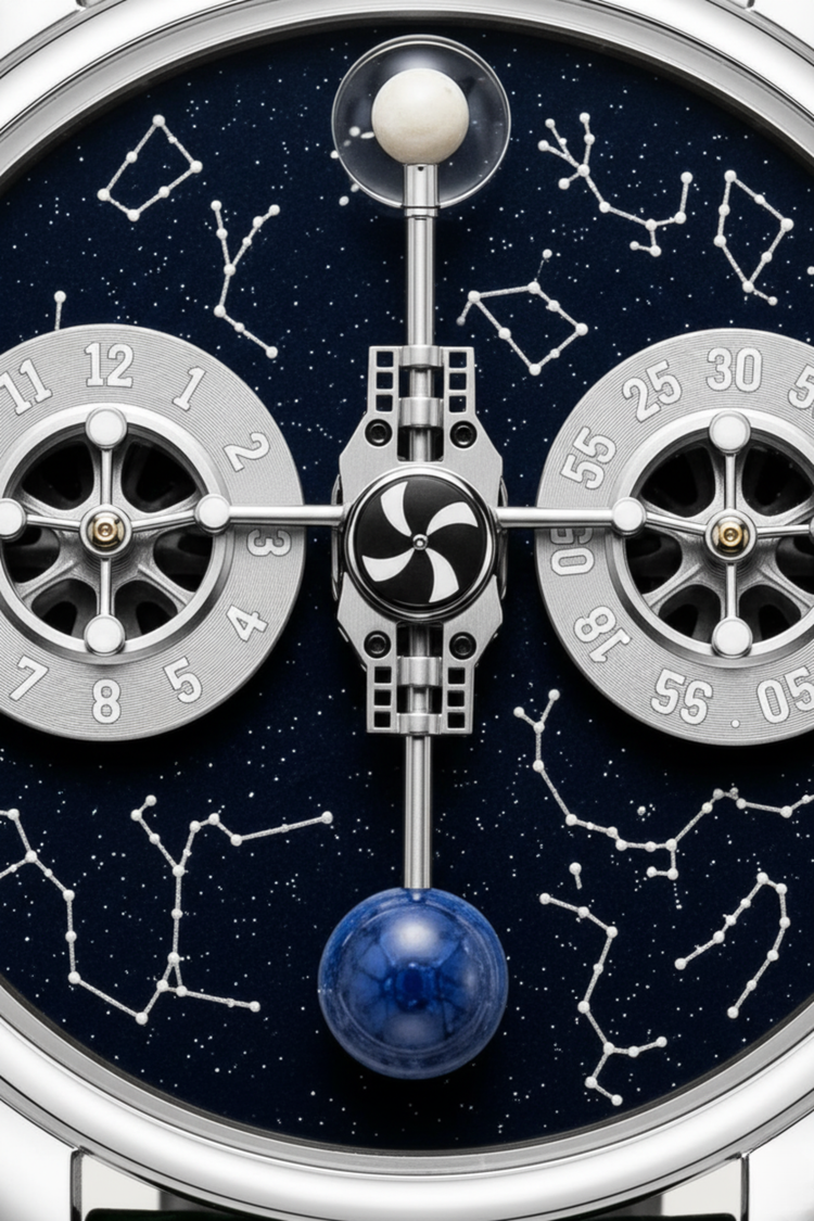 Astral Silver Green Orbit Constellation Watch