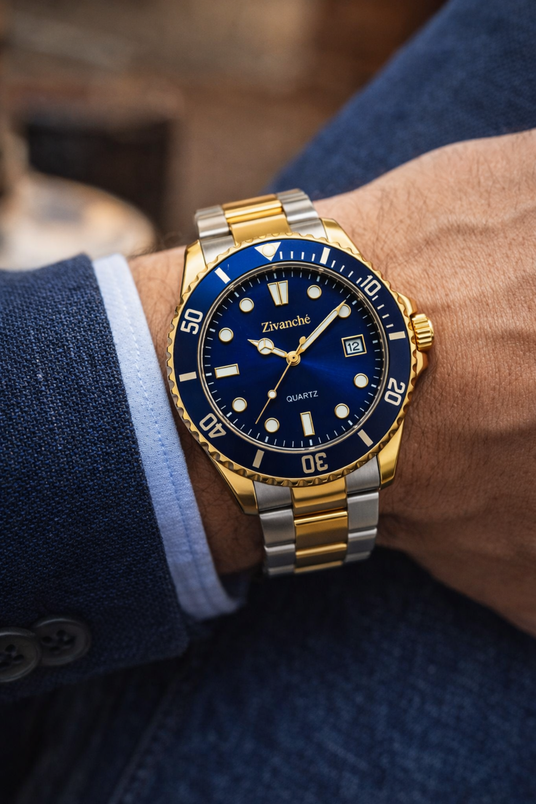 Royal Horizon Blue Dual Tone Quartz Edition Watch (44658752)
