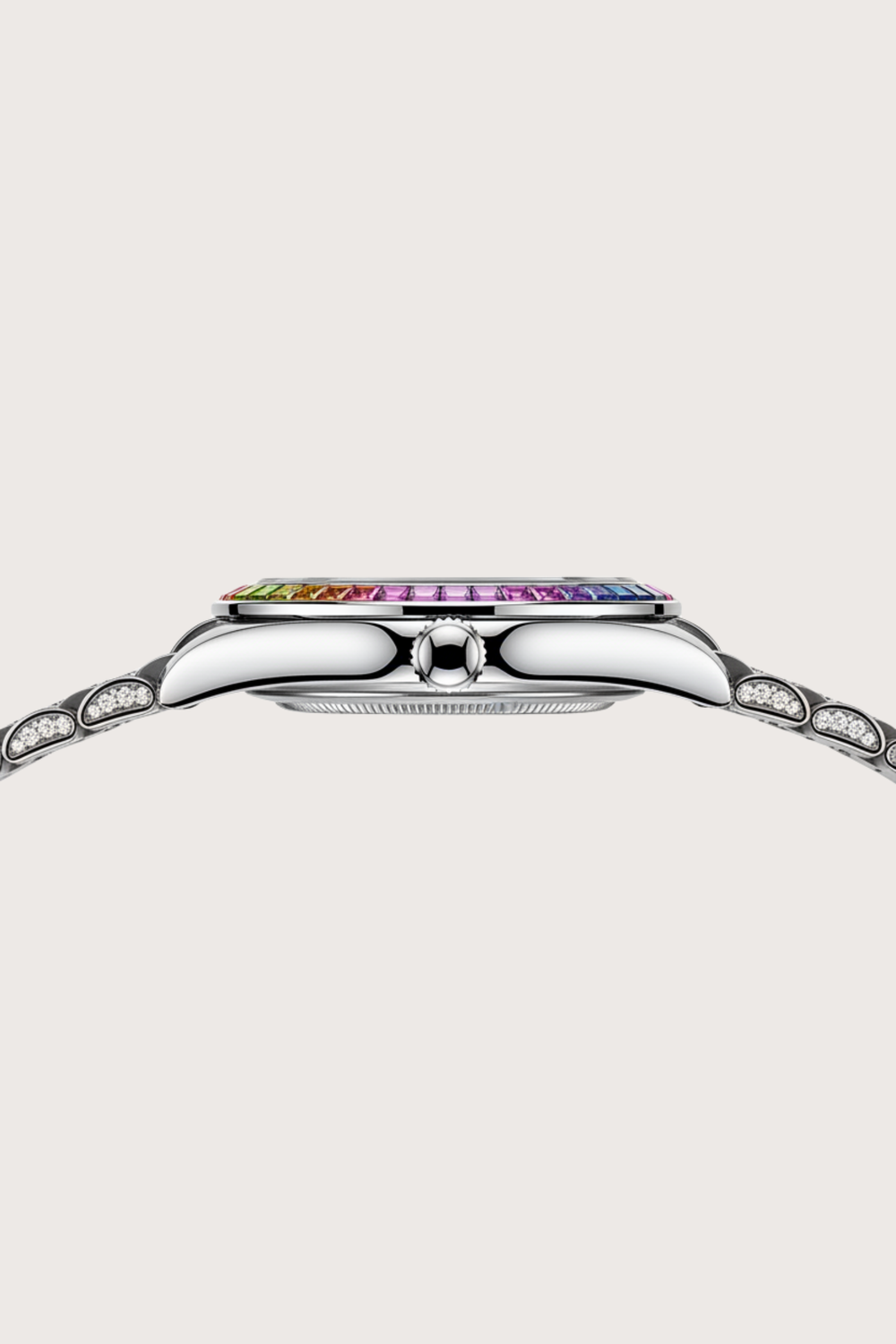 Aurora Silver | Ailuo Rainbow Diamond Automatic Watch