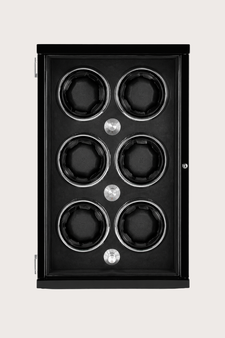 Automatic Rotation Six Slots Black Watch Winder