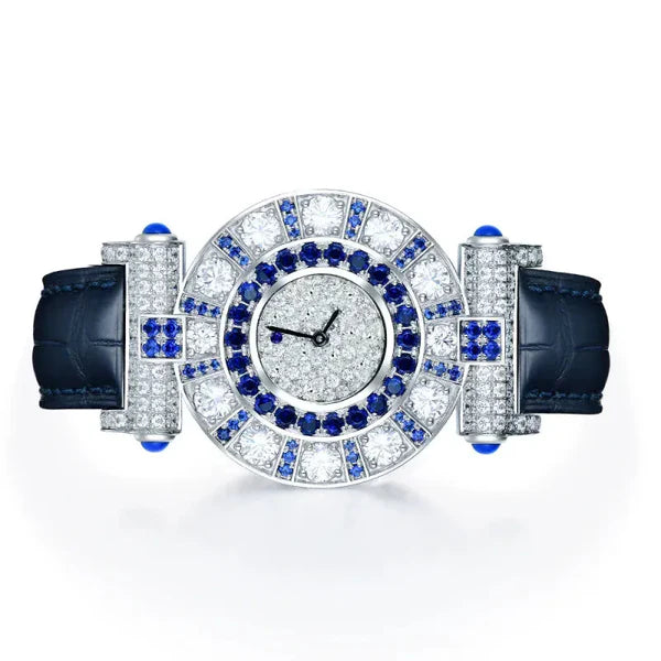 Zivanche Royal Sapphire Halo Diamond Watch