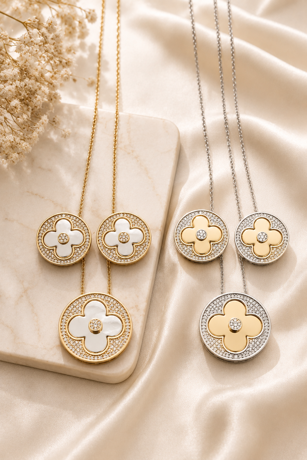 Blossom Radiance Harmony Dual Tone Pendant Collection