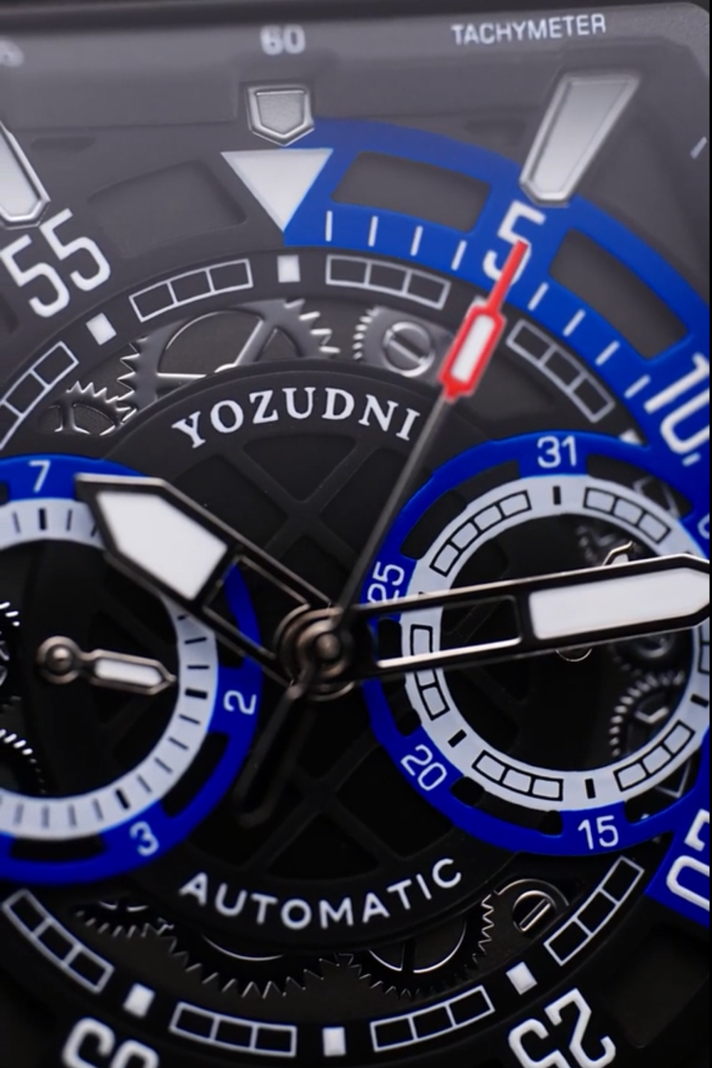 YOZUDNI Blue Vortex | Octagon Skeleton Automatic Edition