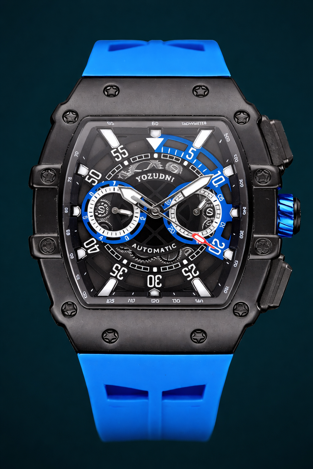 YOZUDNI Blue Vortex | Octagon Skeleton Automatic Edition