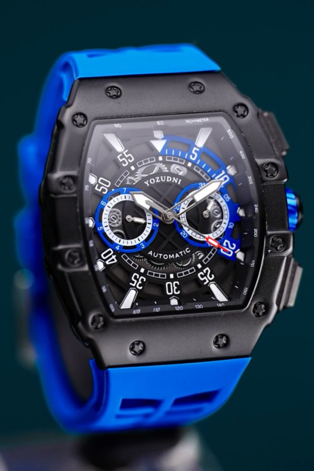 YOZUDNI Blue Vortex | Octagon Skeleton Automatic Edition