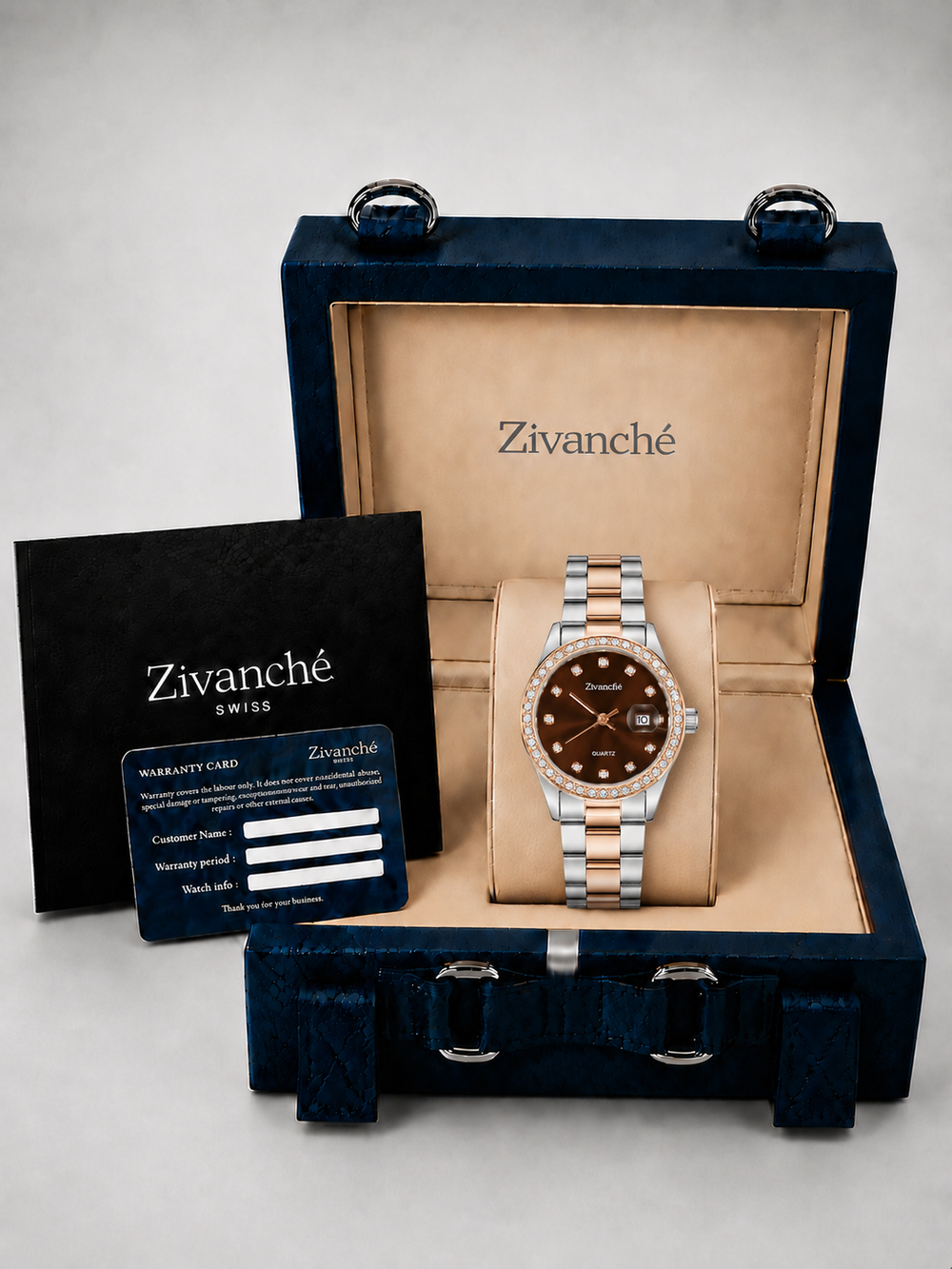 Stellar Grace Cocoa Golden Silver Quartz Edition watch