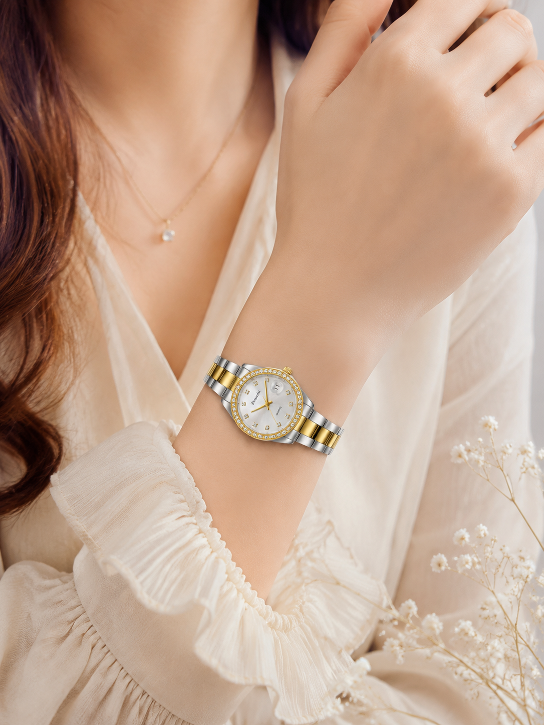 Stellar Grace Pearl Golden Silver Quartz Edition Watch (44580763)