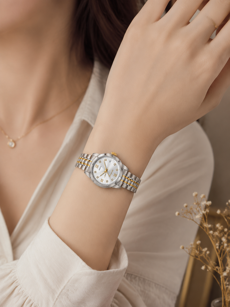 Stellar Grace Pearl Dual Tone Quartz Edition Watch (45530673)