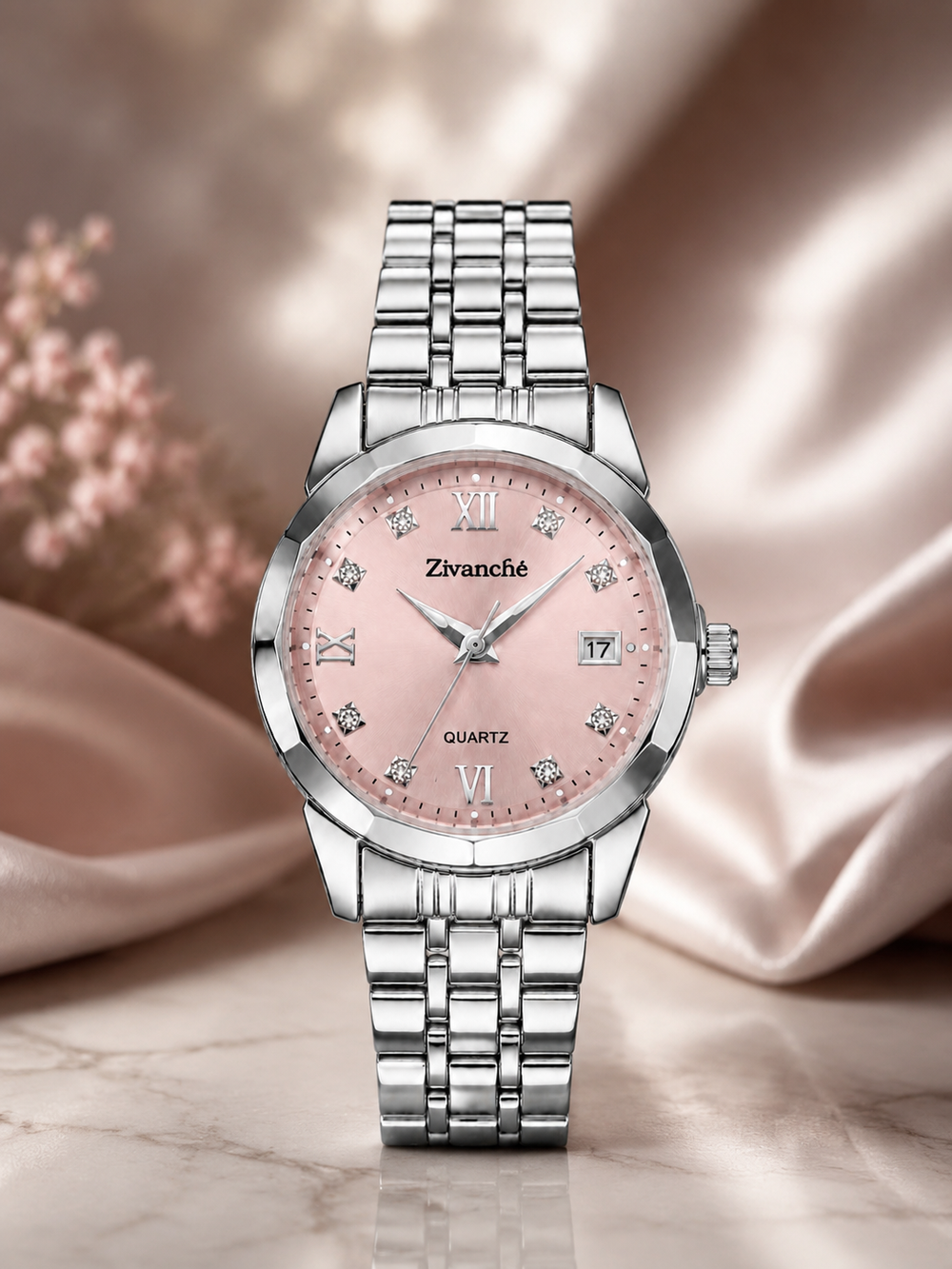 Stellar Grace Silver Pink Quartz Edition Watch (44580762)