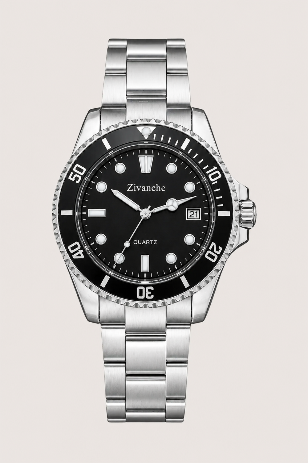 Royal Horizon Silver Black Quartz Edition Watch