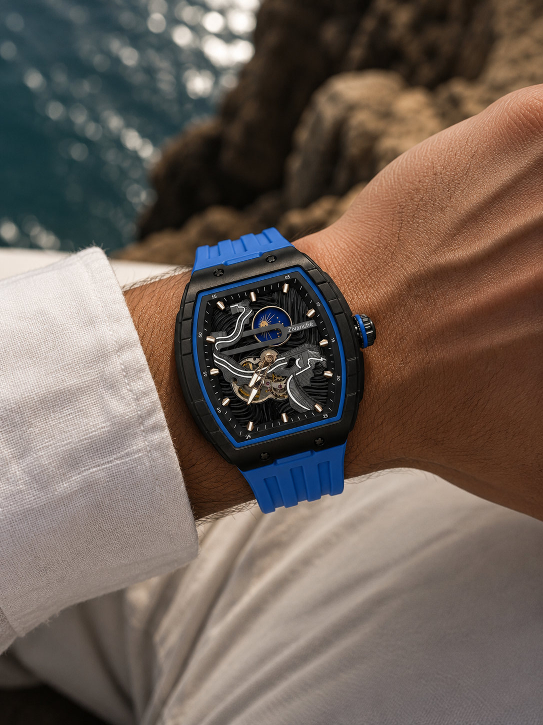 Crimson Orbit Black Blue  Automatic Watch (44658706)