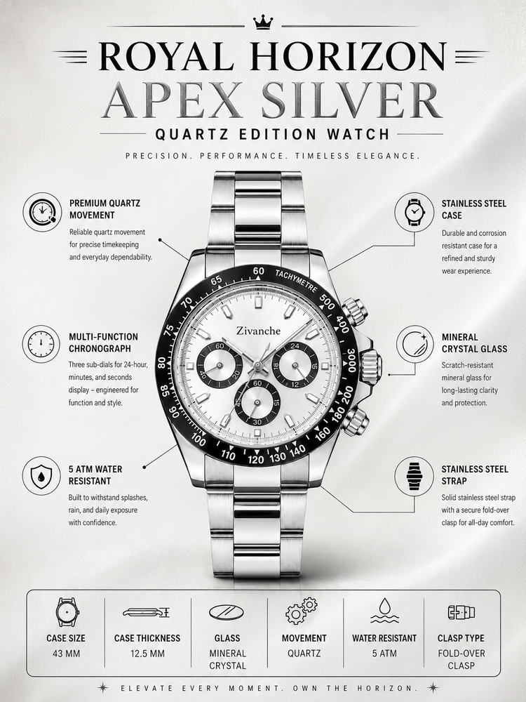 Royal Horizon Apex Silver Quartz Edition Watch (45530667)
