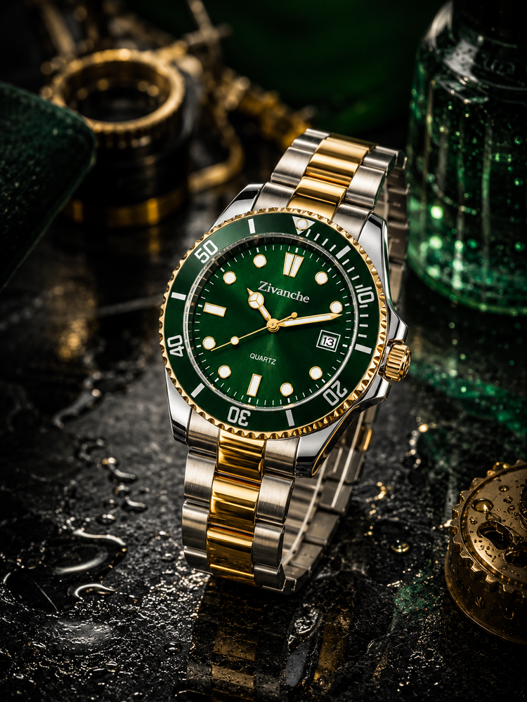Royal Horizon Emerald Dual Tone Quartz Edition Watch (44658753)