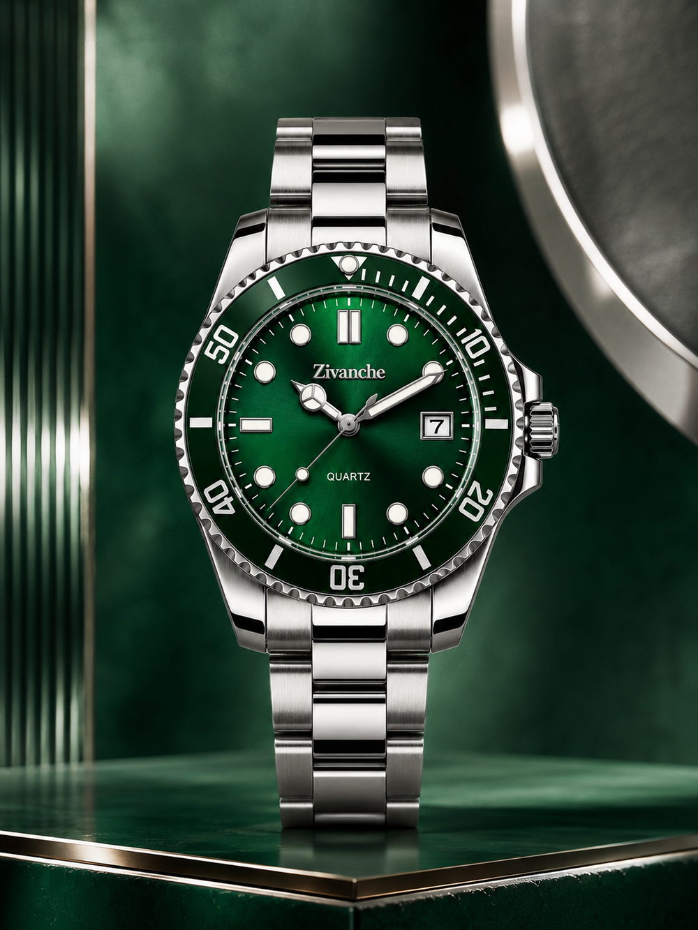 Royal Horizon Silver Green Quartz Edition Watch (45530877)