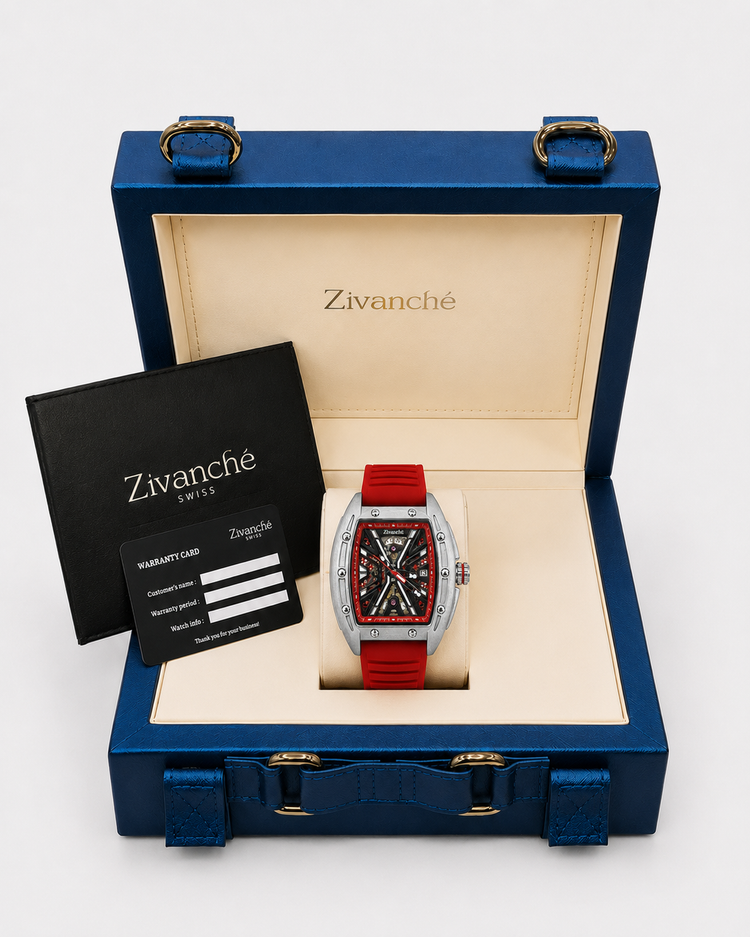 Hypervolt Silver Red Automatic Watch (44658703)