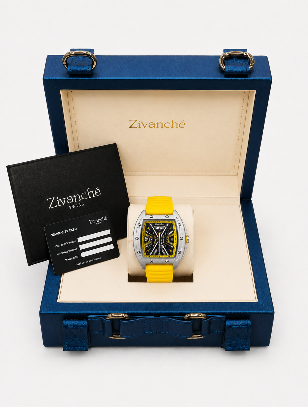 Hypervolt Silver Yellow Automatic Watch