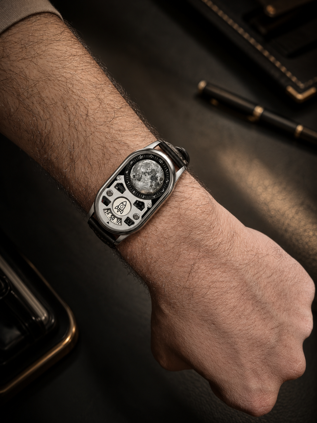Luxury Moon Rocket Beam Astronaut Dashboard Limited Edition Watch