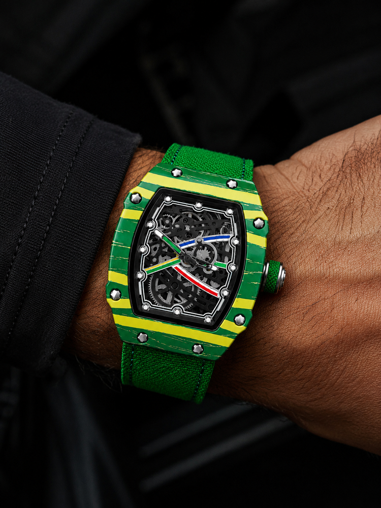 Titanium Green Skeleton Timepiece Watch (44219703)