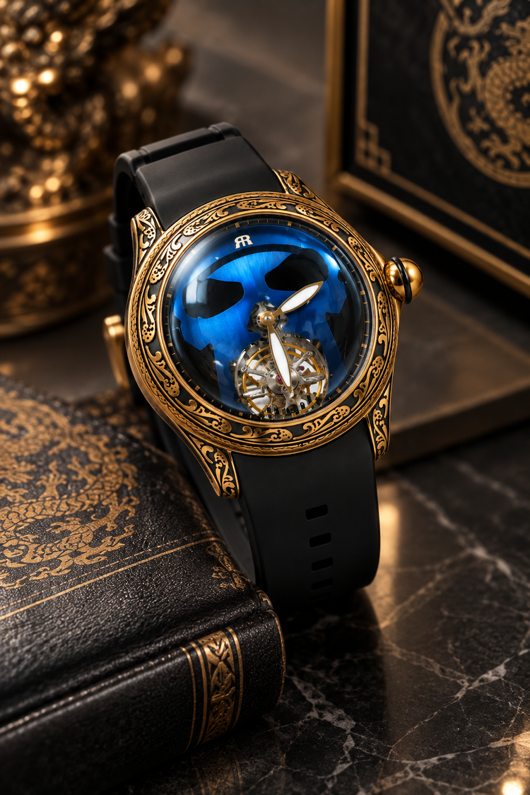 Luxury Ornate Gold Astronomical Tourbillon Watch