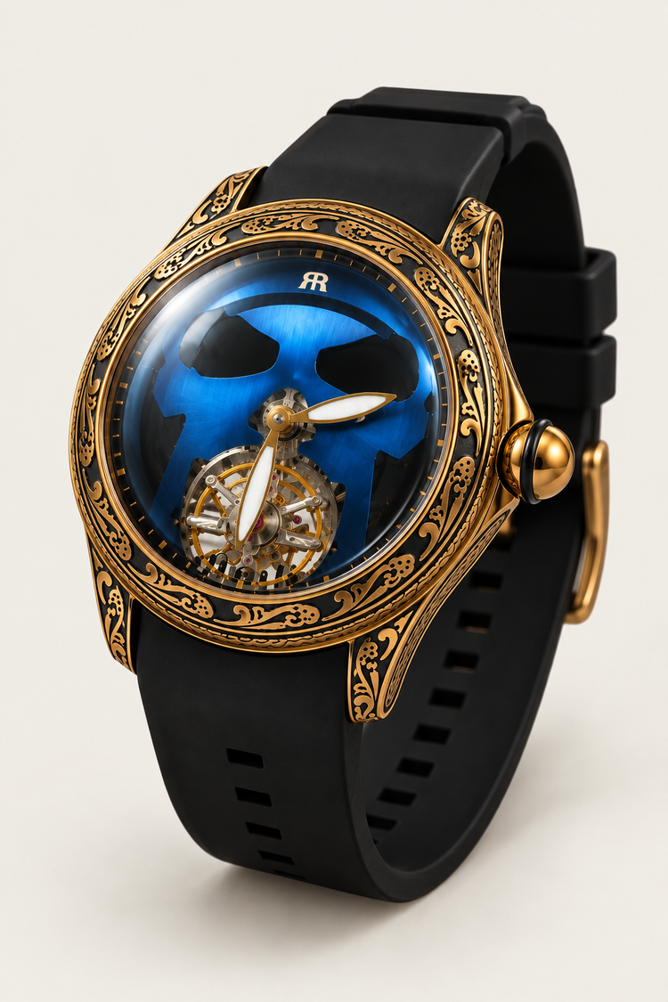 Luxury Ornate Gold Astronomical Tourbillon Watch