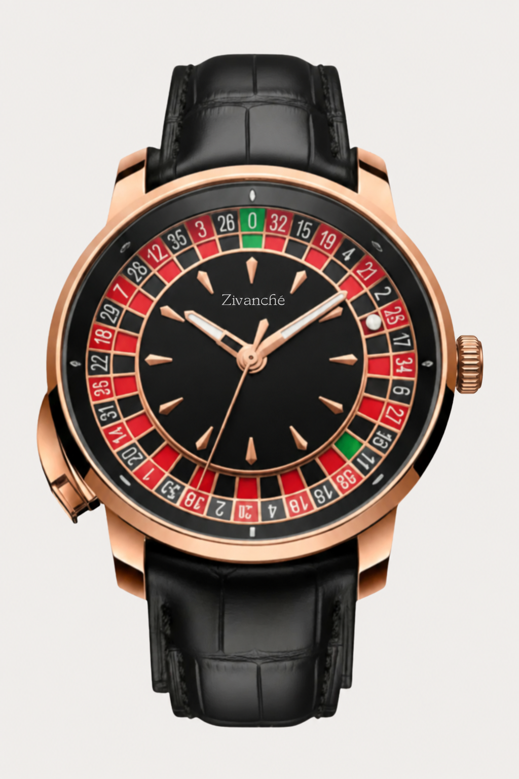 Casino Series Rose Gold Poker Roulette Automatic Watch (41614817)