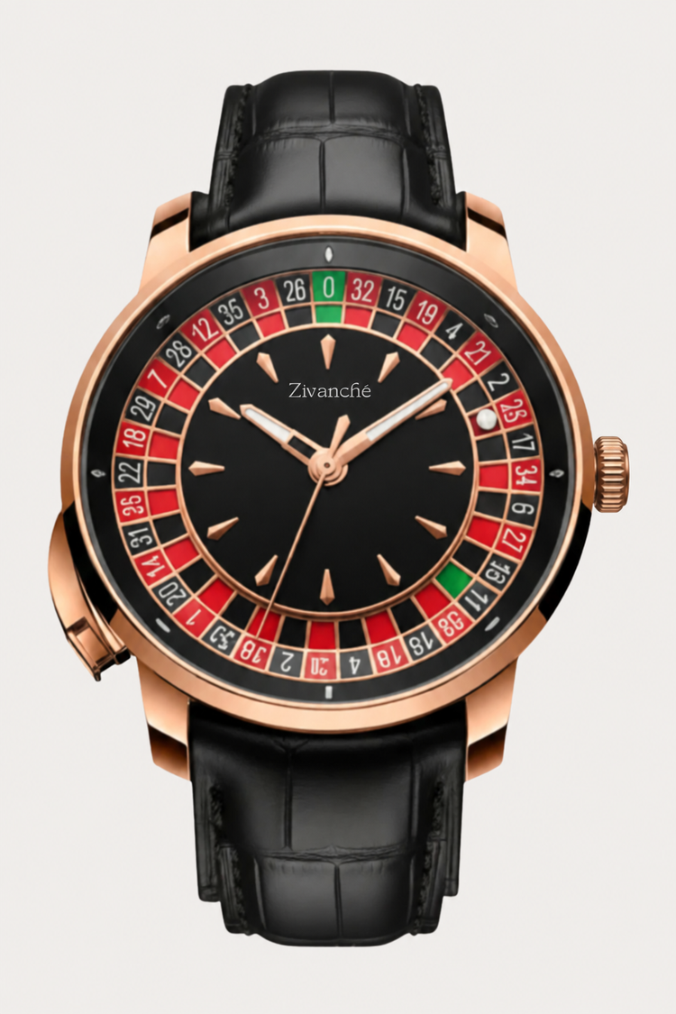 Casino Series Rose Gold Poker Roulette Automatic Watch (41614817)