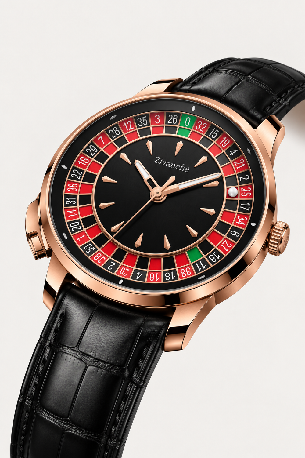 Casino Series Rose Gold Poker Roulette Automatic Watch (41614817)