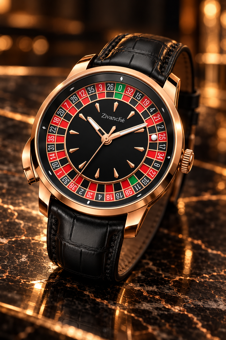 Casino Series Rose Gold Poker Roulette Automatic Watch (41614817)