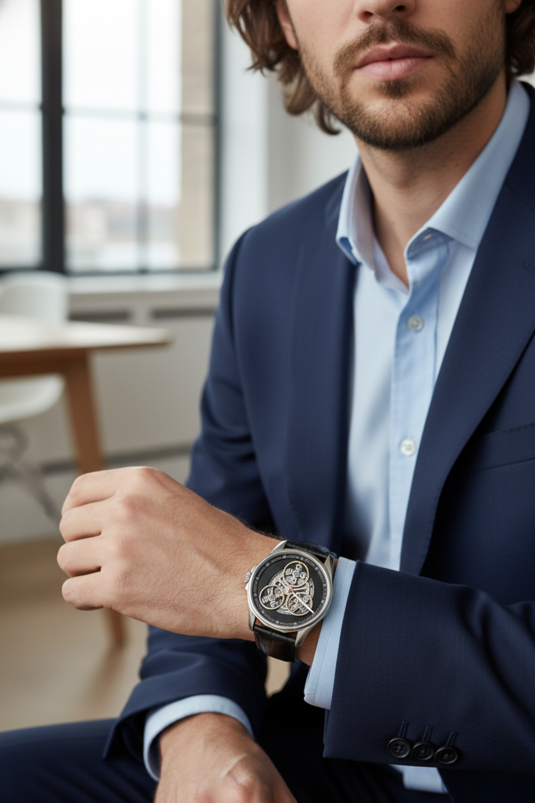 Chronarch Sovereign | Silver Black Mechanical Watch - (41018897)