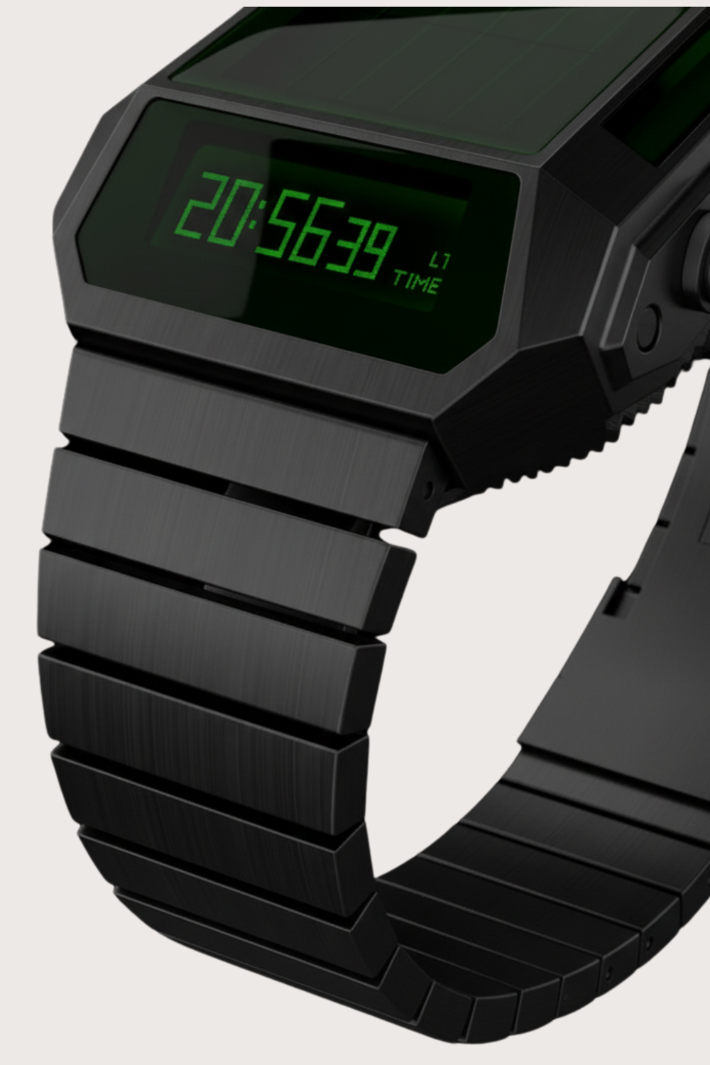 Cyber Era Black-Green Sapphire Digital Watch